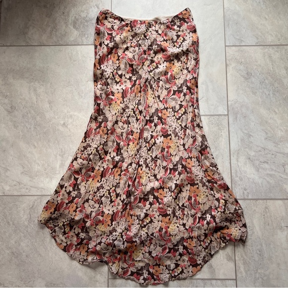 Polo Ralph Lauren Dresses & Skirts - Polo Ralph Lauren Brown Floral Midi Skirt